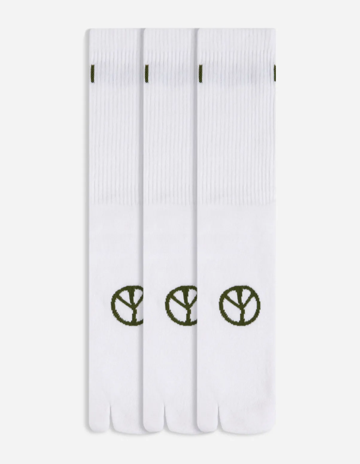 Maharishi Socks*9348 Miltype Tabi Sock · 3 Pack White/White/White