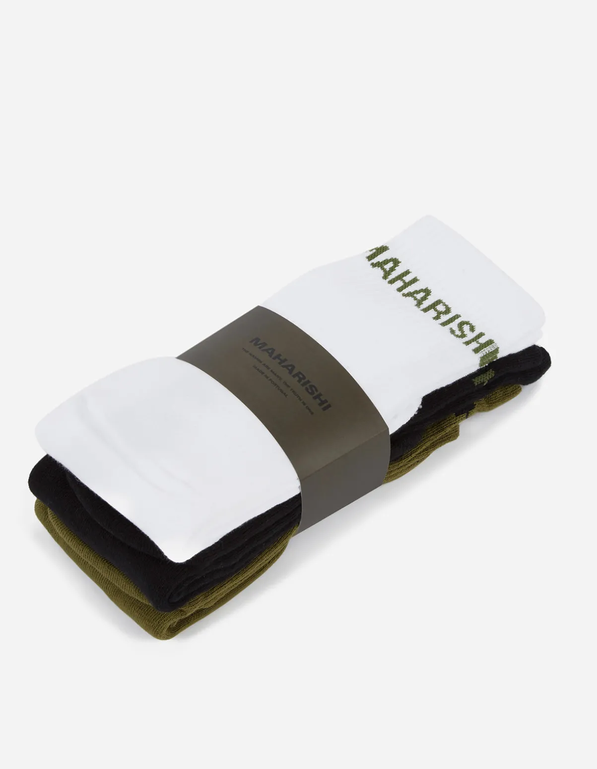 Maharishi Lifestyle*9348 Miltype Tabi Sock · 3 Pack Black/Olive/White