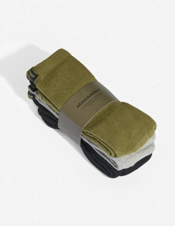 Maharishi Socks*9889 Miltype Tabi Sports Socks Olive/Grey/Black