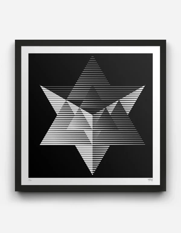 Maharishi Art*Myoshka Merkaba Monochrome Print