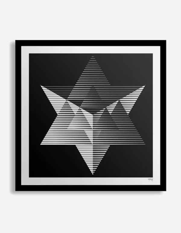 Maharishi Art*Myoshka Merkaba Monochrome Print