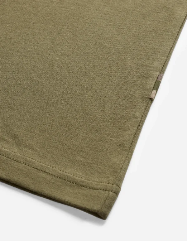 Maharishi Short Sleeve T-Shirts*4501 Ninjutsu Embroidered T-Shirt Olive Og-107F
