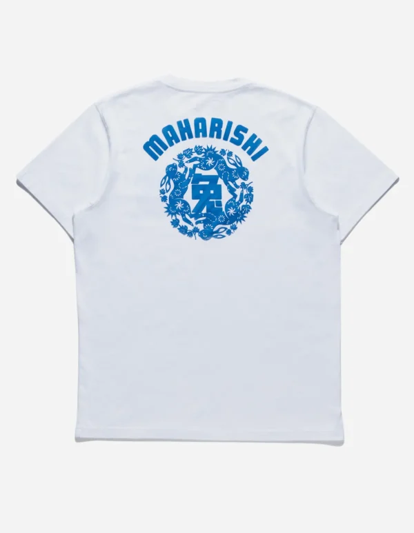 Maharishi Short Sleeve T-Shirts*1004 Paper-Cut Rabbit T-Shirt White