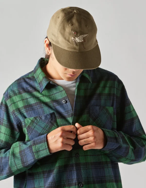 Maharishi Hats And Scarves*1107 Peace Crane 6 Panel Cap Olive