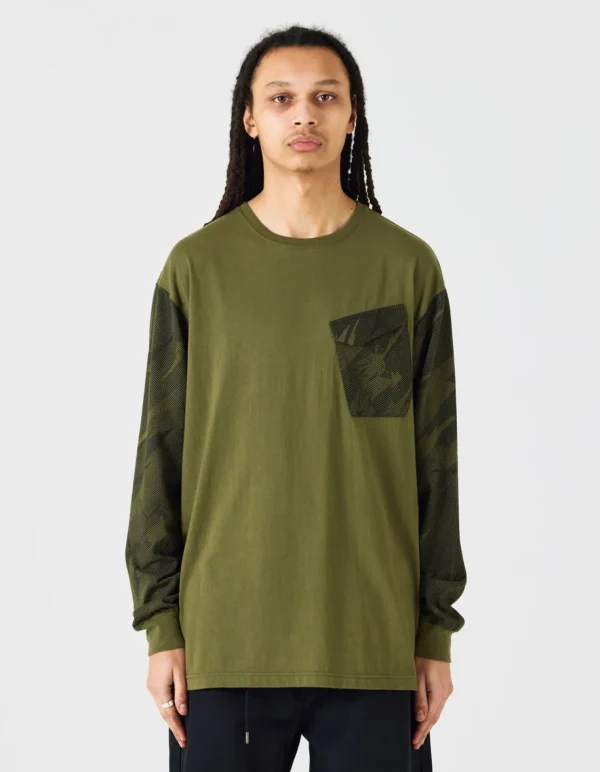 Maharishi Long Sleeve T-Shirts*4132 Pointillist Camo L/S T-Shirt Jungle