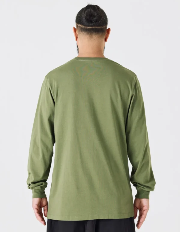 Maharishi Long Sleeve T-Shirts*9921 Pointillist Temple L/S T-Shirt Olive Og-107F