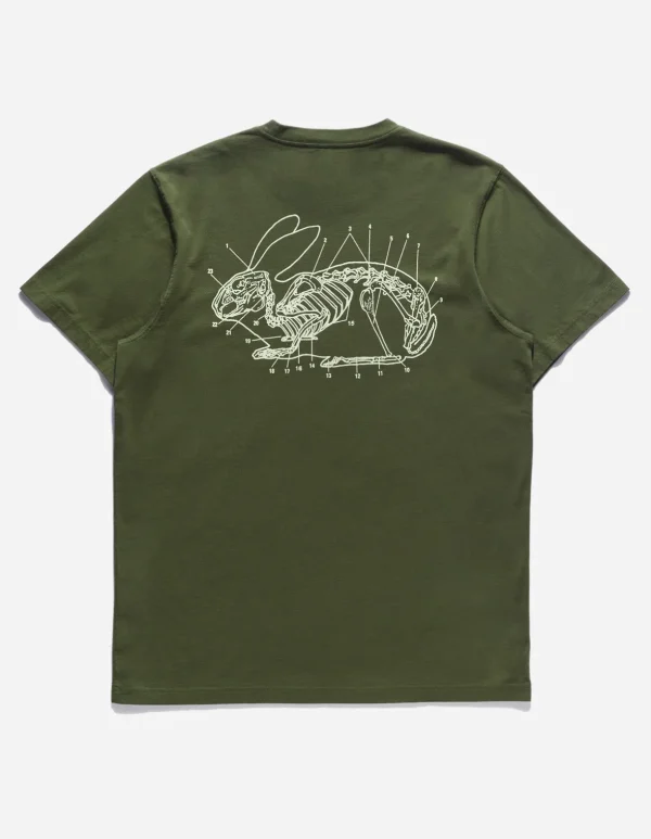 Maharishi Short Sleeve T-Shirts*1006 Rabbit Bones T-Shirt Olive Og-107F