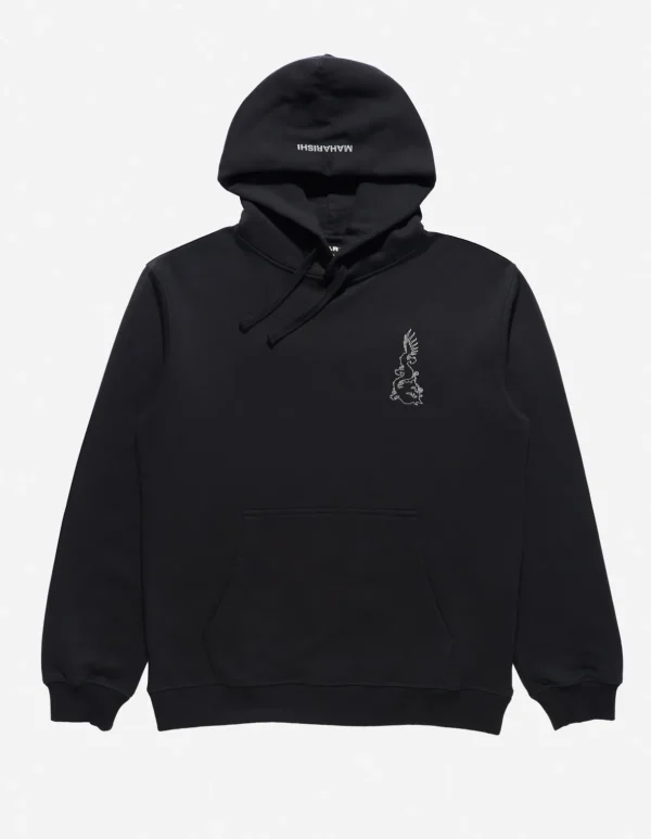 Maharishi Hooded Sweats*1087 Reflective Dragon Hooded Sweat Black