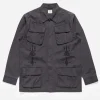 Maharishi Shirts*4279 Sak Yant Embroidered Jungle Overshirt Black Blk-108F