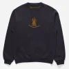 Maharishi Crew Sweats*4281 Sak Yant Embroidered Organic Crew Sweat Navy