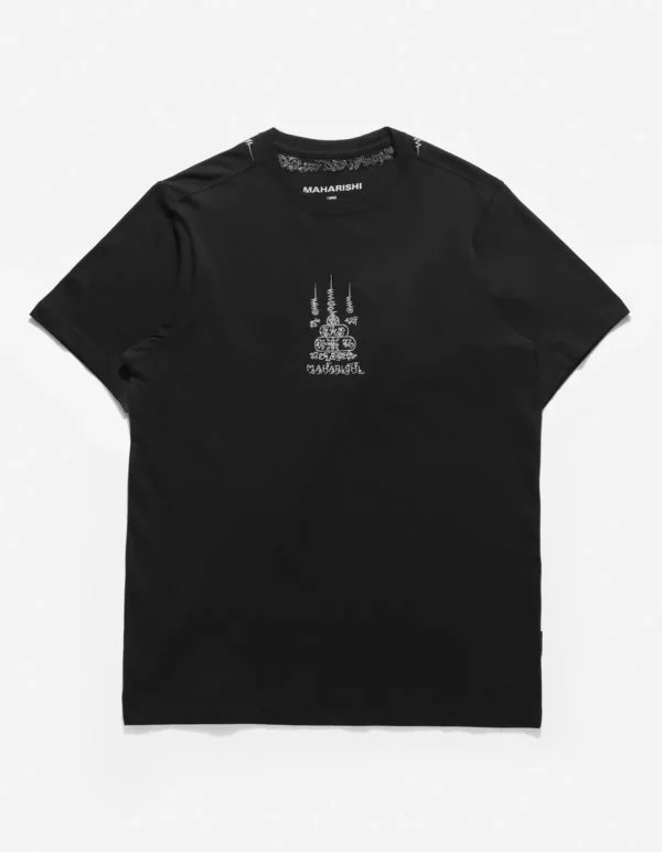 Maharishi Short Sleeve T-Shirts*4285 Sak Yant Embroidered Organic T-Shirt Black