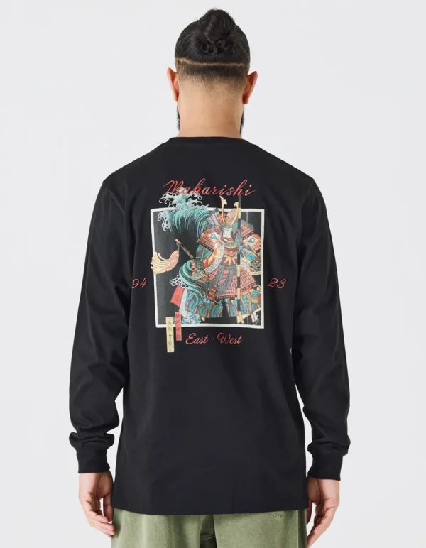Maharishi Long Sleeve T-Shirts*1032 Samurai Vs. Dragon L/S T-Shirt Black