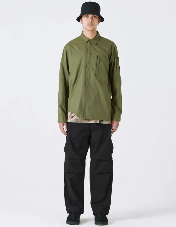 Maharishi Shirts*4297 Snocord Travel Shirt Olive Og-107F