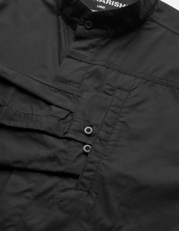 Maharishi Shirts*4585 Stand Collar Shirt Black