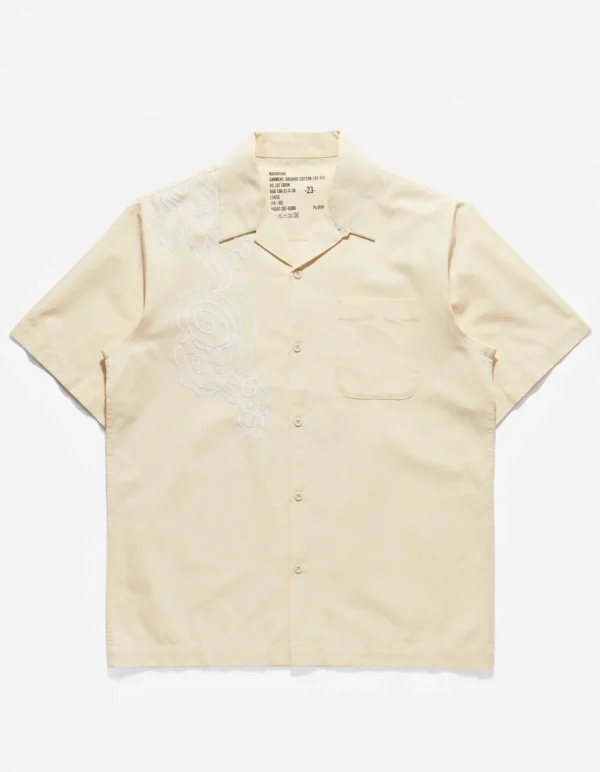 Maharishi Shirts*4300 Thai Cloud Camp Collar Shirt Ecru