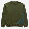 Maharishi Crew Sweats*4217 Thai Cloud Crew Sweat Olive Og-107F