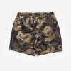 Maharishi Swim Shorts*1023 Thai Cloud Dragon Swim Shorts Golden Black