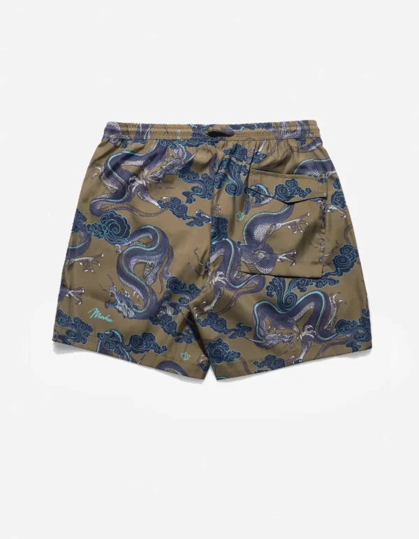 Maharishi Swim Shorts*1023 Thai Cloud Dragon Swim Shorts Olive