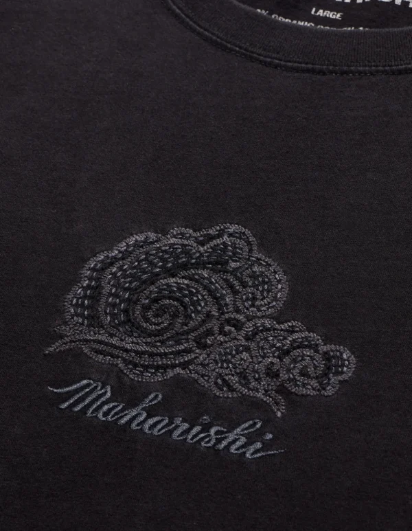 Maharishi Short Sleeve T-Shirts*4218 Thai Cloud Embroidered T-Shirt Black/Tonal