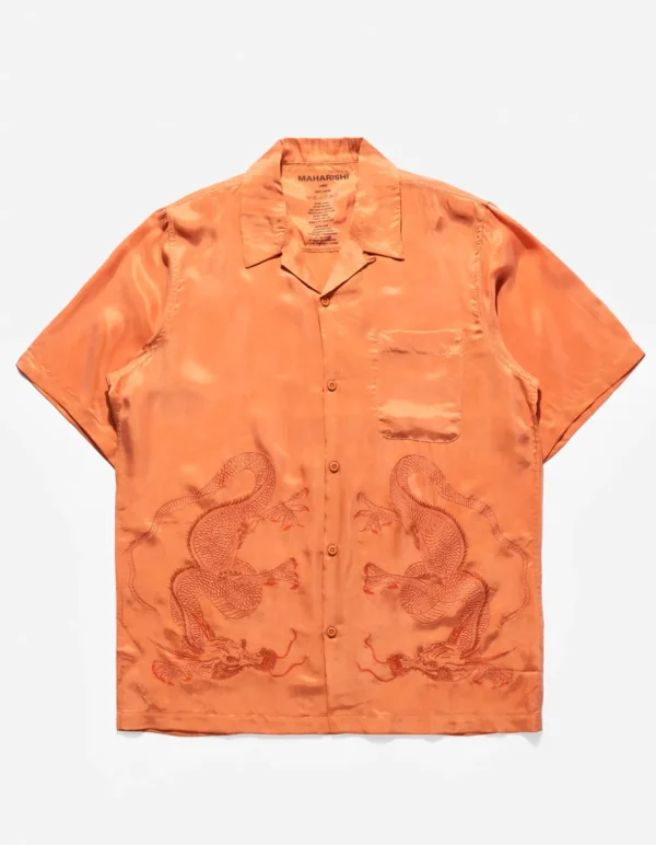 Maharishi Shirts*4303 Thai Dragon Summer Shirt Rust