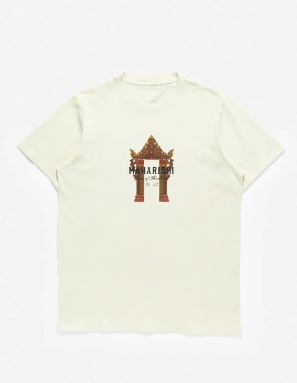 Maharishi Short Sleeve T-Shirts*1030 Thai Temple Organic T-Shirt Ecru