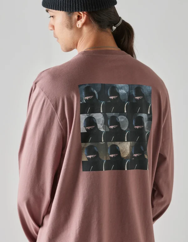 Maharishi Long Sleeve T-Shirts*1106 The Jaguar Mask L/S T-Shirt Murasaki Purple