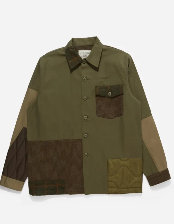 Maharishi Shirts*4084 Upcycled Utility Overshirt Olive