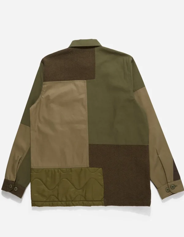 Maharishi Shirts*4084 Upcycled Utility Overshirt Olive