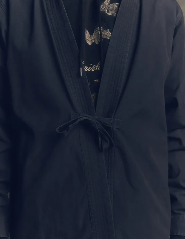 Maharishi Kimonos*8190 U.S. Hanten Shirt Black Blk-108F