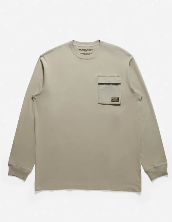 Maharishi Long Sleeve T-Shirts*4231 Utility Pocket L/S T-Shirt Silver Sage