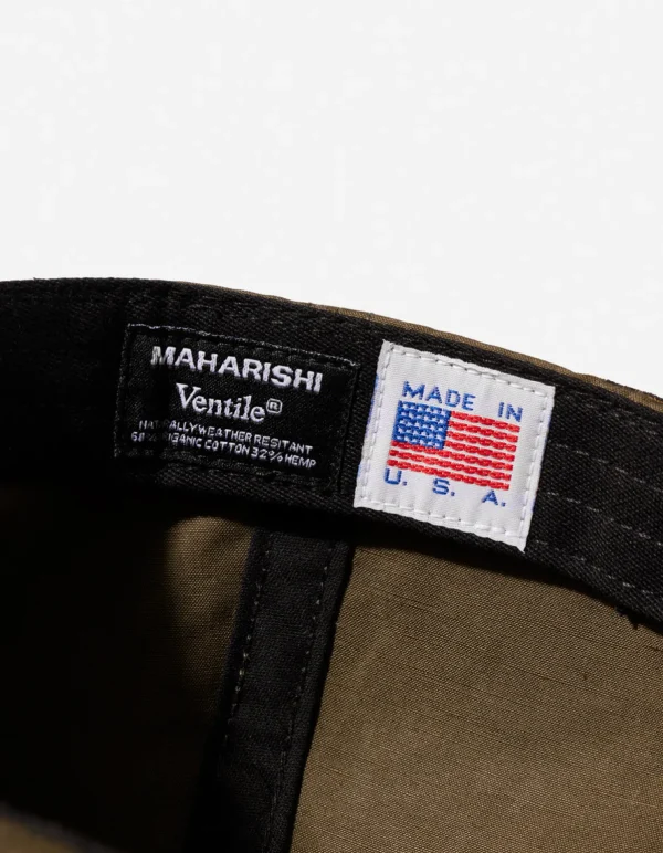 Maharishi Hats And Scarves*9867 Ventile® Wr 6 Panel Cap Olive Og-107F