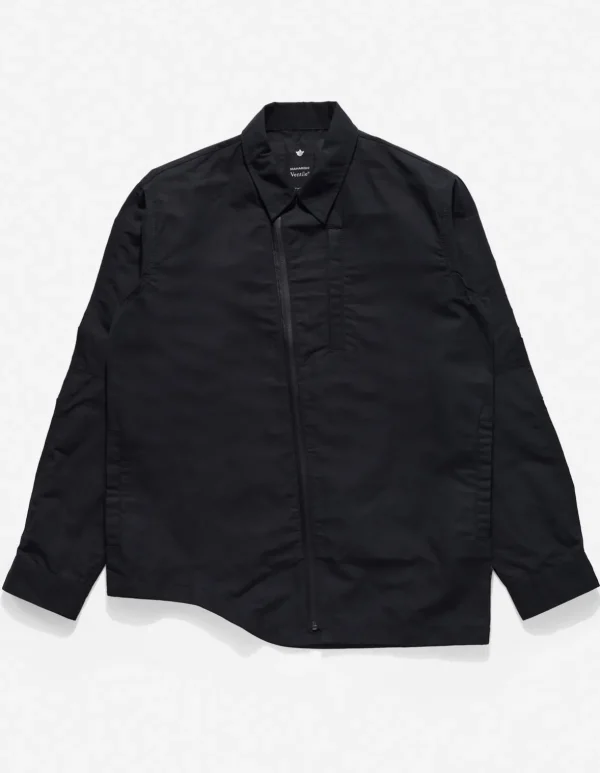 Maharishi Shirts*4202 Ventile® Wr Asym Tech Shirt Black