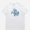 Maharishi Short Sleeve T-Shirts*4243 Water Dragon Embroidered T-Shirt White