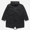 Maharishi Parkas*4240 Water Dragon Embroidered Kimono Parka Black Blk-108Ff