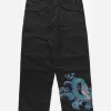 Maharishi Original Snopants*4244 Water Dragon Embroidered Loose Snopants® Black