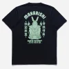 Maharishi Short Sleeve T-Shirts*1000 Water Rabbit T-Shirt Black