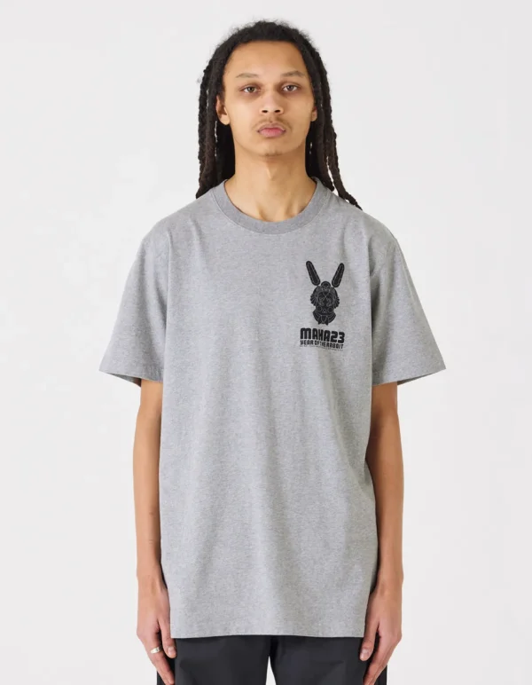 Maharishi Short Sleeve T-Shirts*1000 Water Rabbit T-Shirt Grey Marl