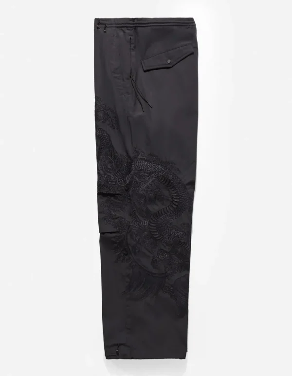 Maharishi Original Snopants*4245 Xl Water Dragon Embroidered Loose Snopants® Black/Tonal