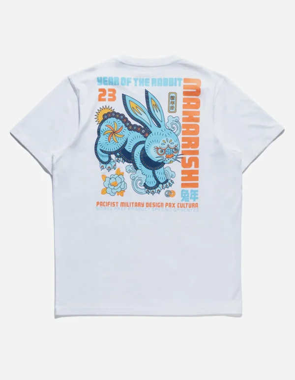 Maharishi Short Sleeve T-Shirts*1002 Year Of The Rabbit T-Shirt White