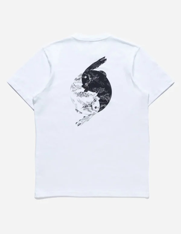 Maharishi Short Sleeve T-Shirts*1007 Yin Yang Rabbit T-Shirt White