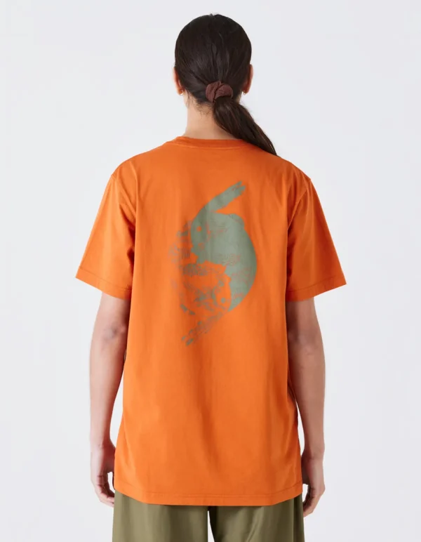 Maharishi Short Sleeve T-Shirts*1007 Yin Yang Rabbit T-Shirt Rust