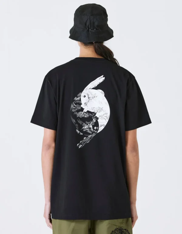 Maharishi Short Sleeve T-Shirts*1007 Yin Yang Rabbit T-Shirt Black