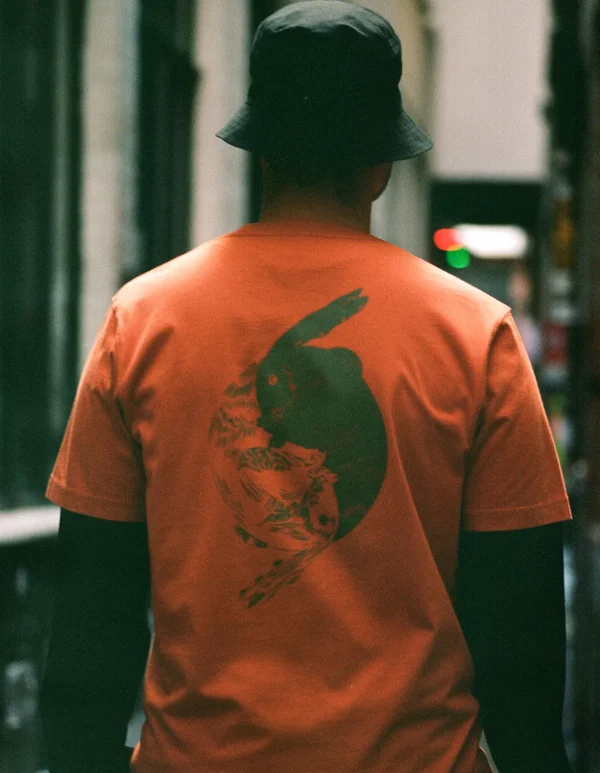 Maharishi Short Sleeve T-Shirts*1007 Yin Yang Rabbit T-Shirt Rust