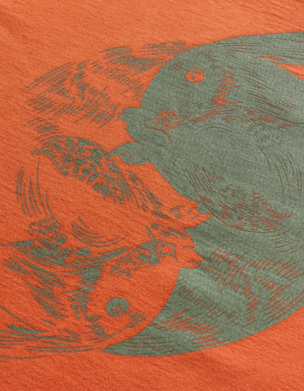 Maharishi Short Sleeve T-Shirts*1007 Yin Yang Rabbit T-Shirt Rust